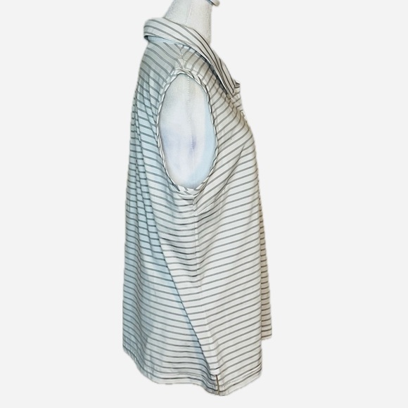 Adidas White & Gray & Teal Sleeveless Polo Shirt Bundle | Climalite | Size L - Picture 2 of 10